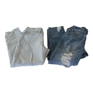 Hollister Ultra High-Rise Mom Jeans / Low Rise Crop Boyfriend W25‎ L27 Size 1R